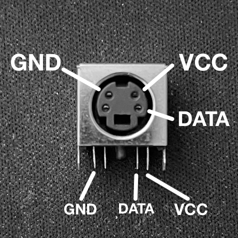 Illustration du brochage pour mon port mini-DIN